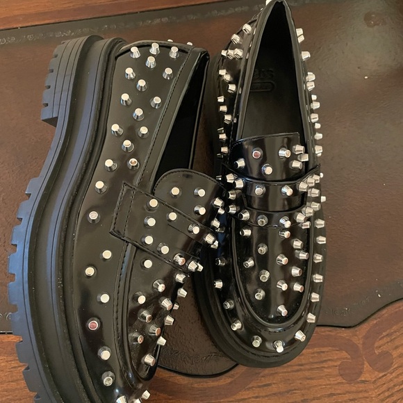 ASOS Studded Black Loafers - Picture 5 of 5